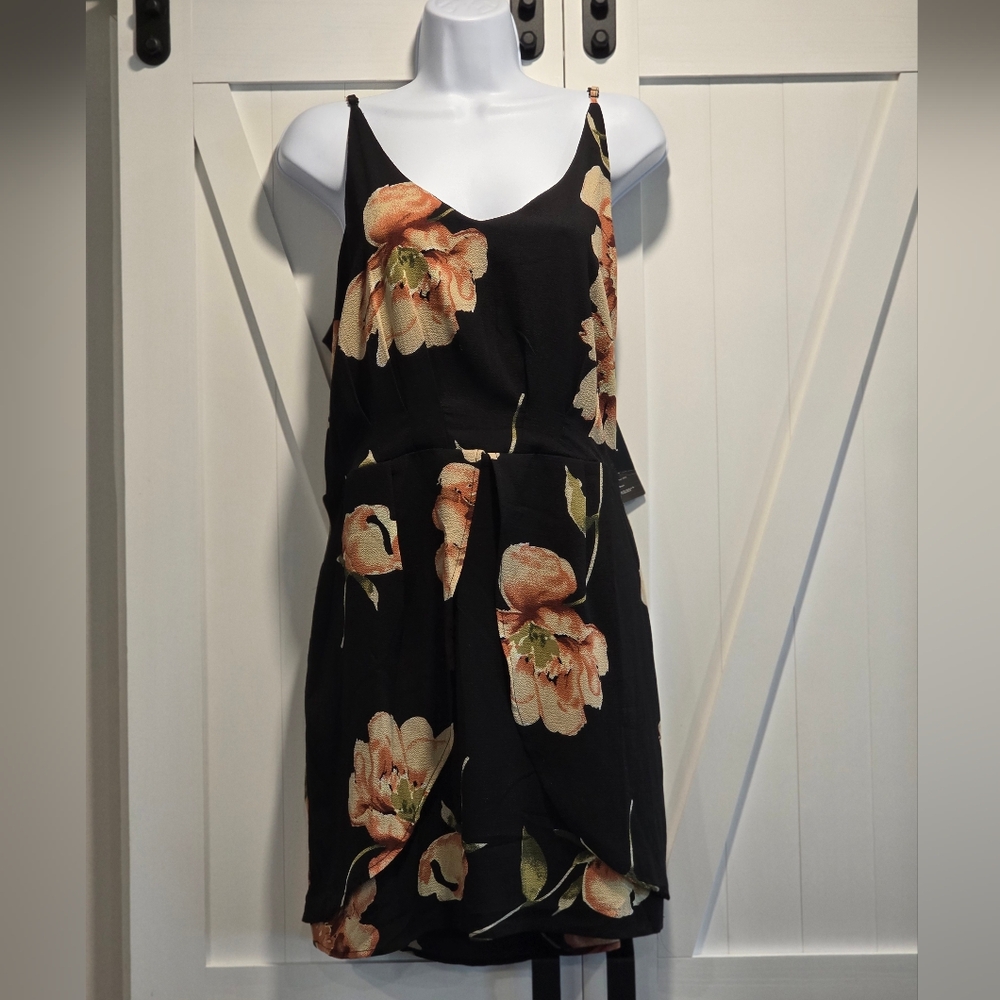 Black Floral Dress | Size XL